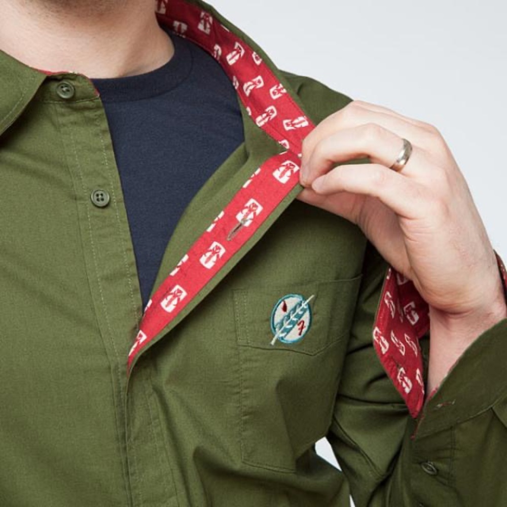NWT Boba Fett Dress Shirt - Picture 2 of 5